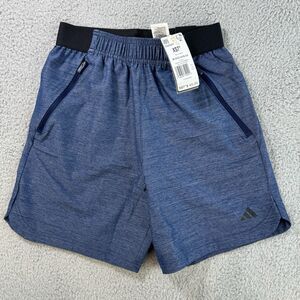 S Adidas Axis Woven Shorts Mens XS Blue Running Active 7" Inseam‎ Pockets NWT